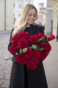 Flowerbox serce z wieczną różą