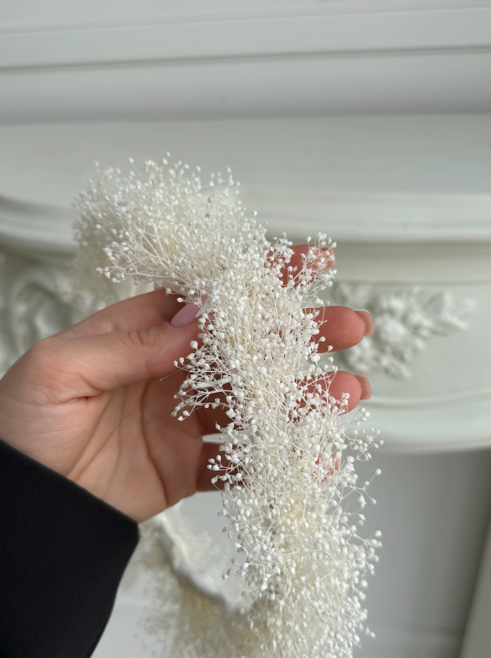 Wianek komunijny z naturalnych suszonych roślin