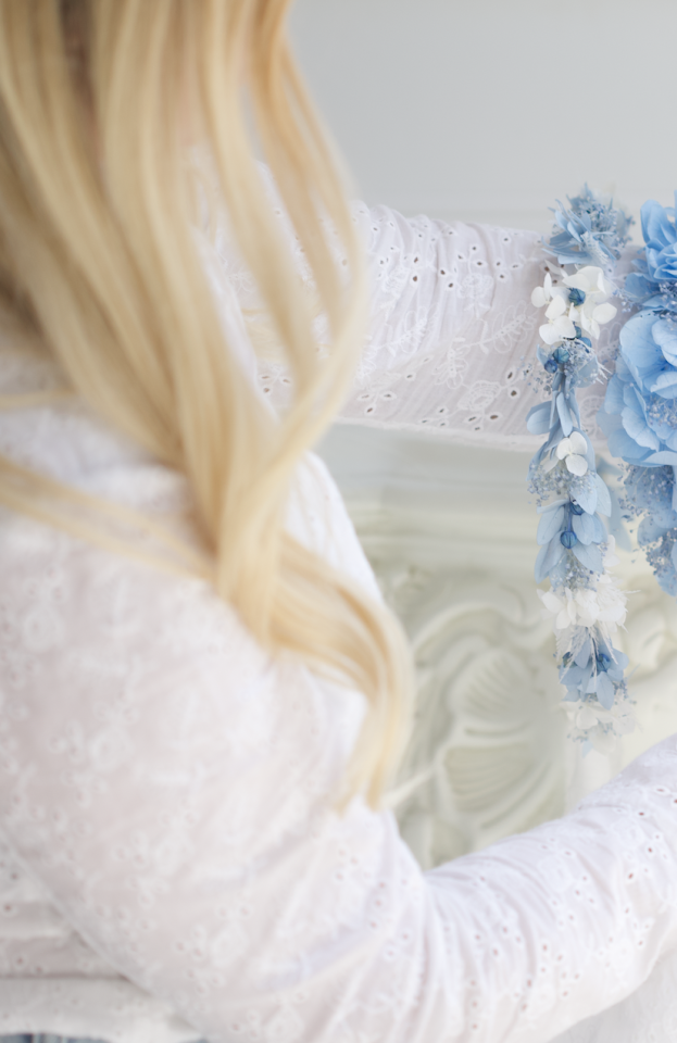 wianek komunijny z suszonych kwiatów Warsaw Flowers